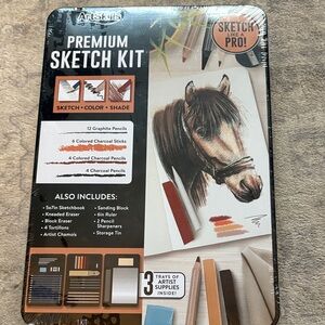 Premium Sketch Kit with Charcoal and Graphite Pencils
